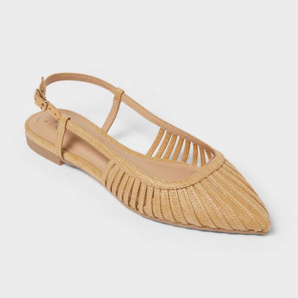 Women’s Marisol Flats with Memory Foam Insole - A New Day Natural 7